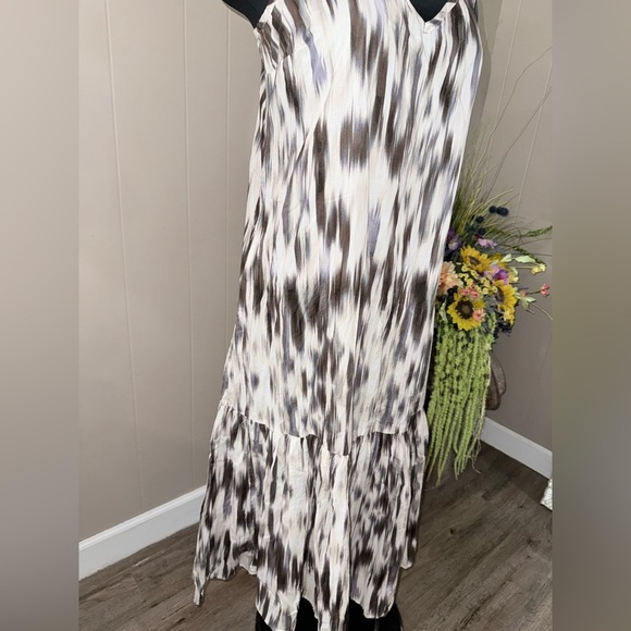 DKNY • V Neck Cotton Maxi Day Dress - Picture 11 of 13